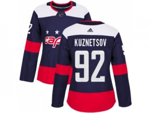 Women Adidas Washington Capitals #92 Evgeny Kuznetsov Navy Authentic 2018 Stadium Series Stitched NHL Jersey