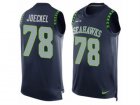 Mens Nike Seattle Seahawks #78 Luke Joeckel Limited Steel Blue Player Name & Number Tank Top NFL Jersey