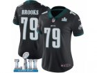 Women Nike Philadelphia Eagles #79 Brandon Brooks Black Alternate Vapor Untouchable Limited Player Super Bowl LII NFL Jersey