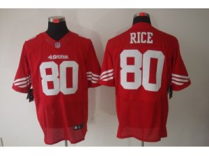 Nike NFL San Francisco 49ers #80 Rice Red Jerseys(Elite)