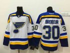 NHL St Louis Blues #30 Martin Brodeur White Road Stitched Jerseys