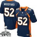 Nike Denver Broncos #52 Wesley Woodyard Navy Blue Alternate Super Bowl XLVIII NFL Elite Jersey