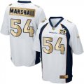 Nike Denver Broncos #54 Brandon Marshall White Men Stitched NFL Game Super Bowl 50 Collection Jersey