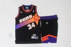 Suns #34 Charles Barkley Black Hardwood Classics Jersey(With Shorts)