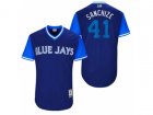 2017 Little League World Series Blue Jays Aaron Sanchez #41 Sanchize Royal Jersey