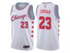 Men Nike Chicago Bulls #23 Michael Jordan Authentic White NBA Jersey - City Edition