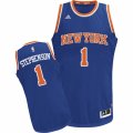Mens Adidas New York Knicks #1 Lance Stephenson Swingman Royal Blue Road NBA Jersey