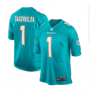 Men Miami Dolphins #1 Tua Tagovailoa game jersey