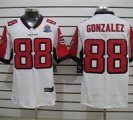 Nike Falcons #88 Tony Gonzalez White With Hall of Fame 50th Patch NFL Elite Jersey