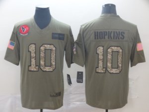 Nike Texans #10 DeAndre Hopkins 2019 Olive Camo Salute To Service Limited Jersey