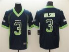 Nike Seahawks #3 Russell Wilson Navy Drift Fashion Limited Jersey