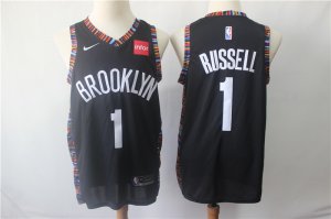 Nets #1 D\'Angelo Russell Black City Edition Nike Swingman Jersey