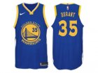 Nike NBA Golden State Warriors #35 Kevin Durant Jersey 2017-18 New Season Blue Jersey