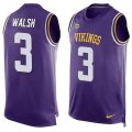 Nike Minnesota Vikings #3 Blair Walsh Purple Team Color Men Stitched NFL Limited Tank Top Jersey