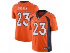 Mens Nike Denver Broncos #23 Devontae Booker Vapor Untouchable Limited Orange Team Color NFL Jersey