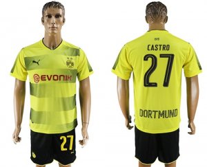 2017-18 Dortmund 27 CASTRO Home Soccer Jersey