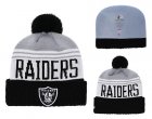Raiders Gray Black Team Pride Cufffed Pom Knit Hat YD