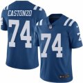 Mens Nike Indianapolis Colts #74 Anthony Castonzo Limited Royal Blue Rush NFL Jersey