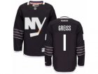 Mens Reebok New York Islanders #1 Thomas Greiss Authentic Black Third NHL Jersey