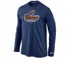 NIKE St.Louis Rams Critical Victory Long Sleeve T-Shirt D.Blue