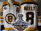 nhl boston bruins #8 neely white(A)[2011 stanley cup champions]