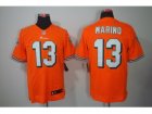 Nike NFL Miami Dolphins #13 Dan Marino Orange Jerseys(Elite)