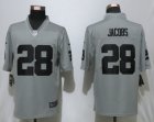 Nike Raiders #28 Josh Jacobs Gray Inverted Legend Limited Jersey