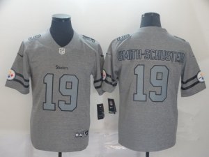 Nike Steelers #19 JuJu Smith-Schuster 2019 Gray Gridiron Gray Vapor Untouchable Limited