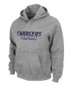 San Diego Charger Authentic font Pullover Hoodie Grey