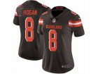 Women Nike Cleveland Browns #8 Kevin Hogan Vapor Untouchable Limited Brown Team Color NFL Jersey