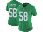 Women Nike Philadelphia Eagles #58 Jordan Hicks Limited Green Rush NFL Jersey