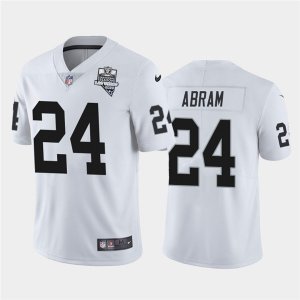Nike Raiders #24 Johnathan Abram White 2020 Inaugural Season Vapor Untouchable