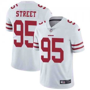 Nike 49ers #95 Kentavius Street White Vapor Untouchable Limited Jersey