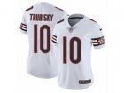 Women Nike Chicago Bears #10 Mitchell Trubisky Vapor Untouchable Limited White NFL Jersey