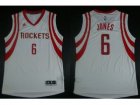 NBA Revolution 30 Houston Rockets #6 Terrence Jones white Road Stitched Jerseys