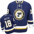 Mens Reebok St. Louis Blues #18 Ty Rattie Authentic Navy Blue Third NHL Jersey