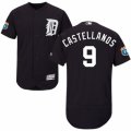 Men's Majestic Detroit Tigers #9 Nick Castellanos Navy Blue Flexbase Authentic Collection MLB Jersey