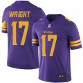 Mens Nike Minnesota Vikings #17 Jarius Wright Limited Purple Rush NFL Jersey