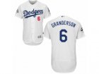 Los Angeles Dodgers #6 Curtis Granderson Authentic White Home 2017 World Series Bound Flex Base MLB Jersey