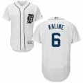 Men's Majestic Detroit Tigers #6 Al Kaline White Flexbase Authentic Collection MLB Jersey