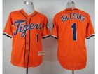 MLB Detroit Tigers #1 Jose Iglesias Orange Cool Base Stitched Baseball jerseys