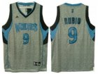 NBA Minnesota Timberwolves #9 Ricky Rubio Grey Static Fashion Swingman Jersey