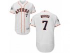 Houston Astros #7 Craig Biggio Authentic White Home 2017 World Series Bound Flex Base MLB Jersey