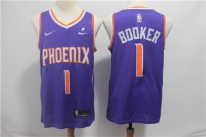 Suns #1 Devin Booker Purple Nike Swingman Jersey