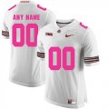 Ohio State Buckeyes White Mens Customized 2018 Breast Cancer Awareness College Football Jersey