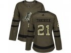 Women Adidas Florida Panthers #21 Vincent Trocheck Green Salute to Service Stitched NHL Jersey