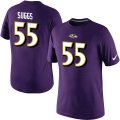 Nike Baltimore Ravens 55 SUGGS Pride Name & Number T-Shirt purple