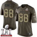 Youth Nike New England Patriots #88 Martellus Bennett Limited Green Salute to Service Super Bowl LI 51 NFL Jersey