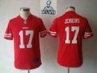 2013 Super Bowl XLVII Youth NEW San Francisco 49ers #17 jenkins Red Youth new jerseys