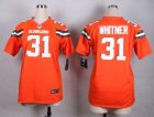 Women Nike Cleveland Browns #31 Donte Whitner Orange jerseys